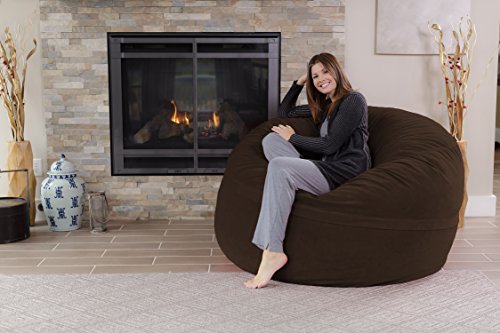Chill Sack Bean Bag Chair - 5' Giant Memory Foam Lounge Chair with Soft Microfiber Cover – Cozy Furniture for Living Room, Dorm