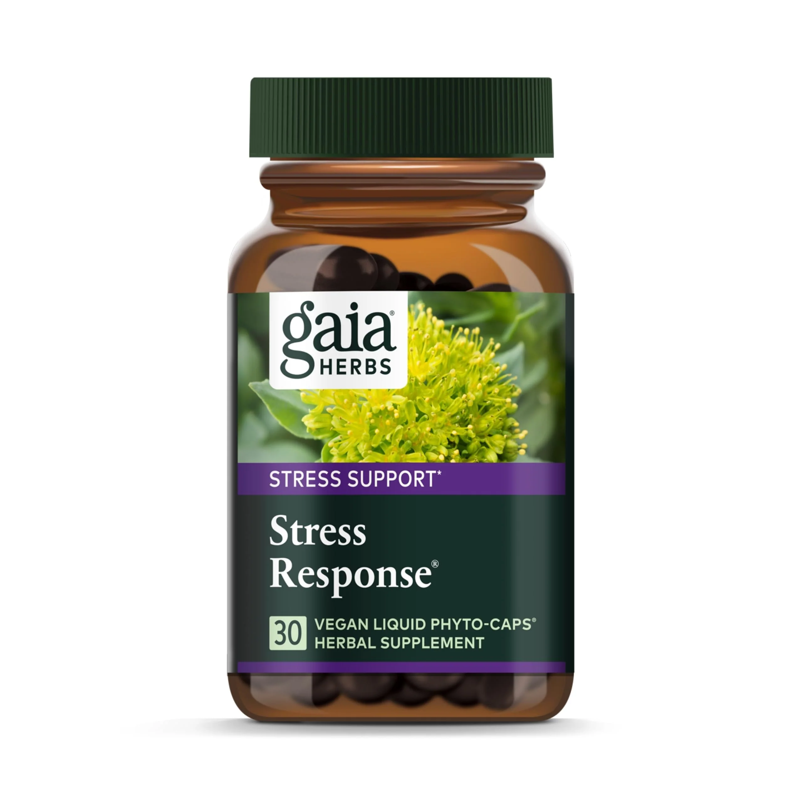 Gaia Herbs Stress Response Supplements - Supports Relaxation - with Rhodiola, Holy Basil, Ashwagandha & More