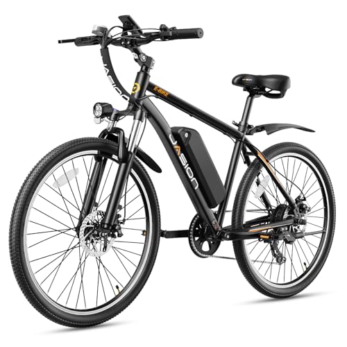 Jasion EB5 Electric Bike for Adults with Peak 500W Brushless Motor, 40Miles 20MPH Commuting Electric Mountain Bike with 360Wh Removable Battery