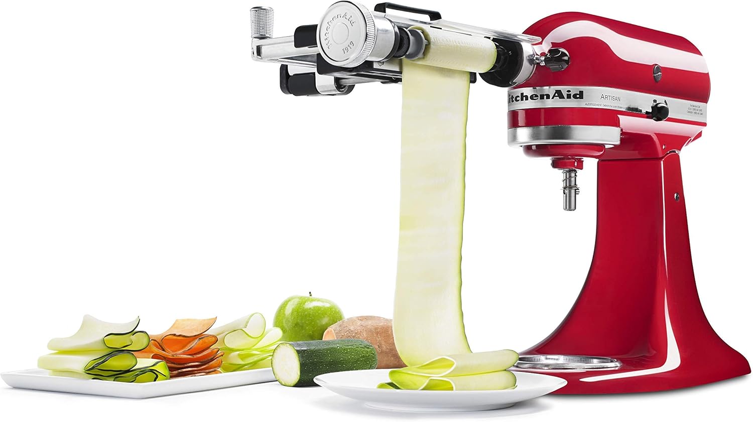 KitchenAid KSMSCA Vegetable Sheet Cutter, 1, Metallic (Renewed)