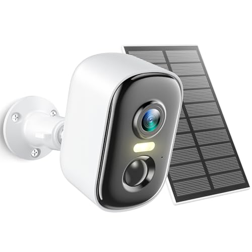 Outdoor Security Camera Wireless, 2K Battery Powered WiFi Cameras for Home Security with AI Motion Detection, Color Night Vision, Siren Alarm