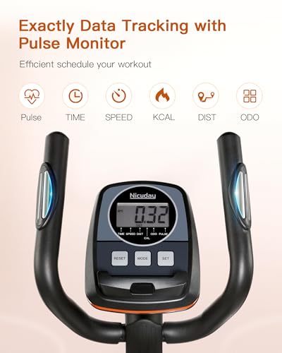 Niceday Elliptical Exercise Machine, Elliptical Machine for Home, Magnetic Elliptical Trainer with 15.5IN-19IN Stride, 16 Resistance Levels