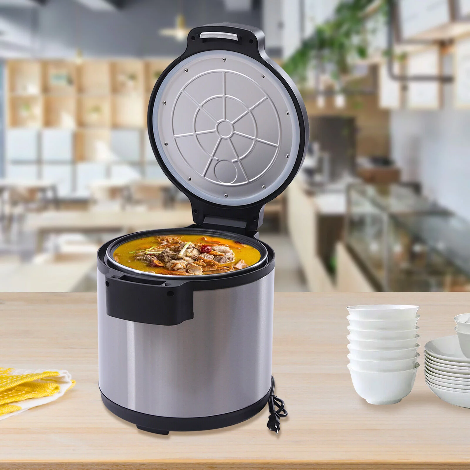 Miumaeov 19 Liter 20QT Electric Rice Warmer Commercial Household Non-stick Inner Pot