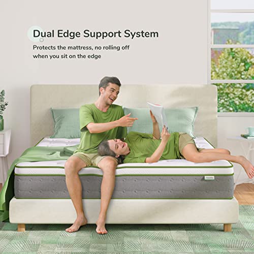 Novilla King Size Mattress 14 Inch, Hybrid Mattress King for Motion Isolation, Gel Memory Foam with Pressure Relief for Cool Night Sleep