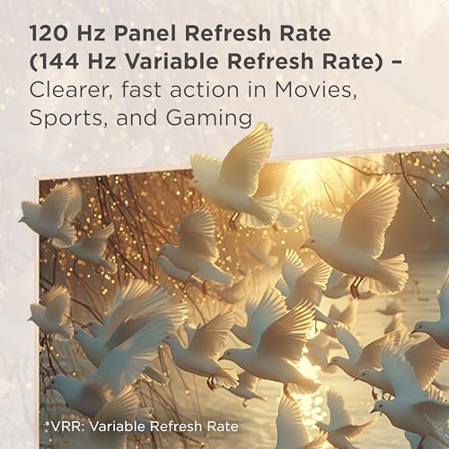 TCL 55-Inch Class QLED 4K Smart NXTFRAME TV with Google TV (55A300W, 2024 Model) Dolby Vision HDR & Dolby Atmos