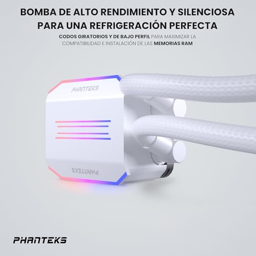 Phanteks Glacier One 420D30 Premium D/A-RGB AIO Liquid CPU Cooler, D/A-RGB Pump Cap Design, 3X D30 140mm PWM D-RGB Fans - Smart Home Appliances