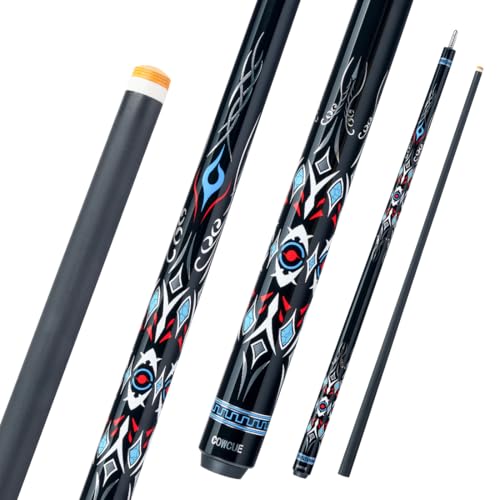 CRICAL Carbon Fiber Pool Cue Stick 58" Billiard Cue Sticks Professional Low Deflection Pool Sticks with 3/8 * 8 Pin Joint and 12.5mm Tip