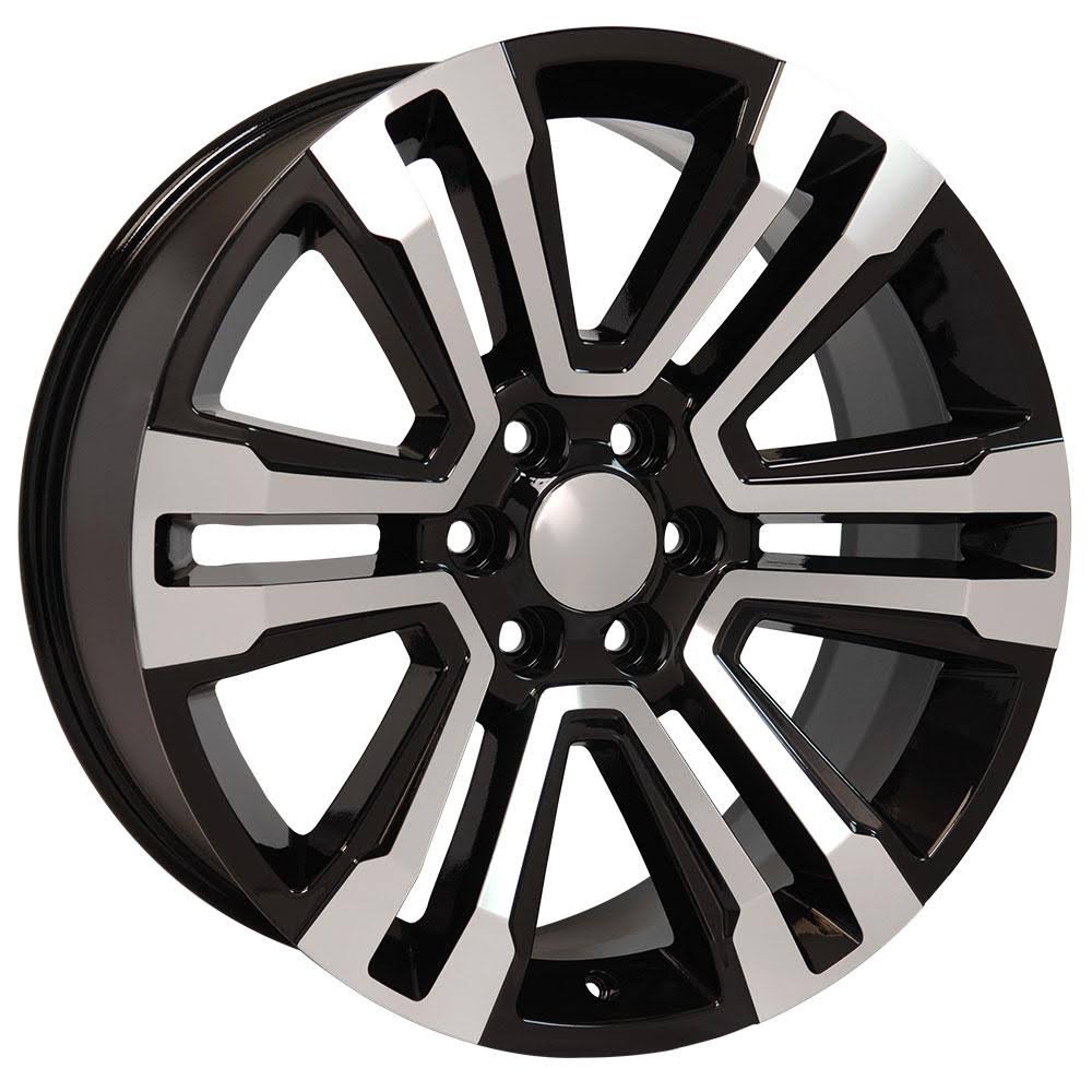 OE Wheels 18x9.5 Wheel Fit Corvette, Camaro - C5 Style DD Black Rim with Machined Face