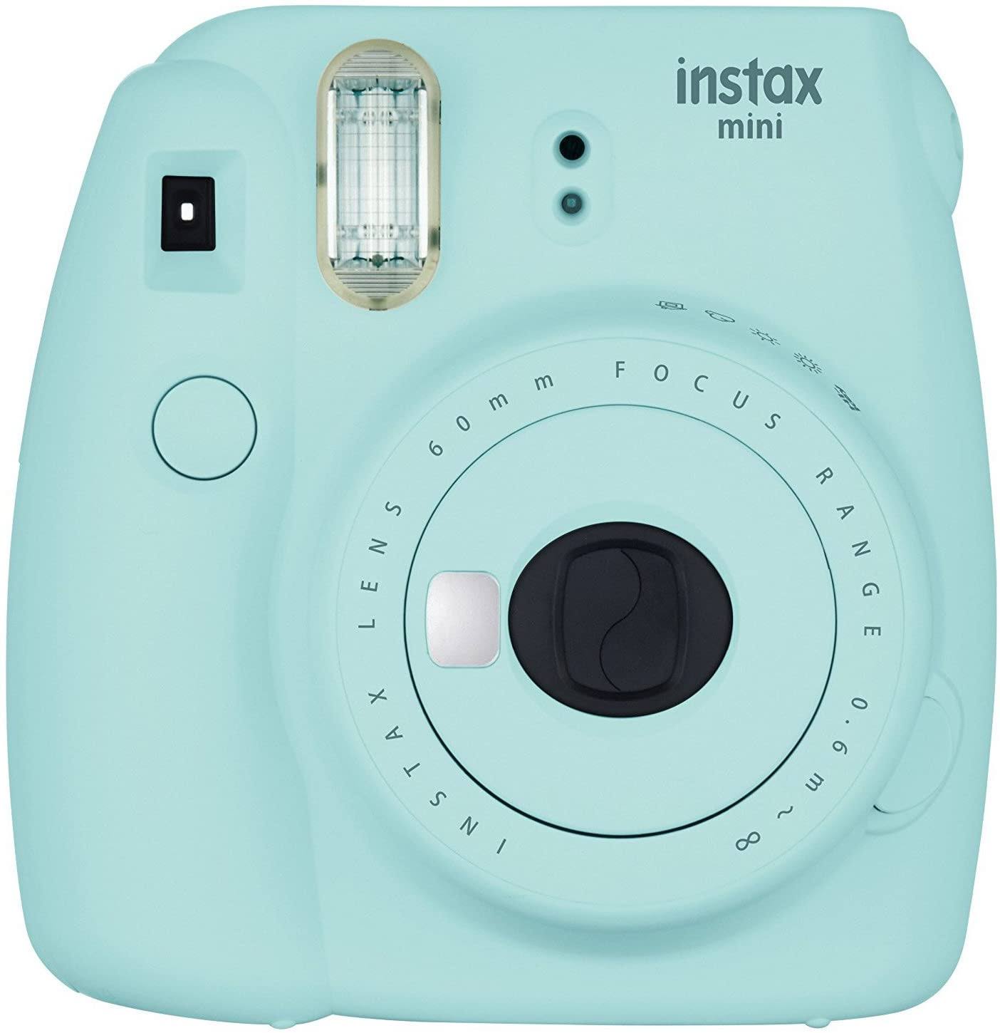 Fujifilm Instax Mini 9 Instant Film Camera - Ice Blue - includes Bundle with Case and Film