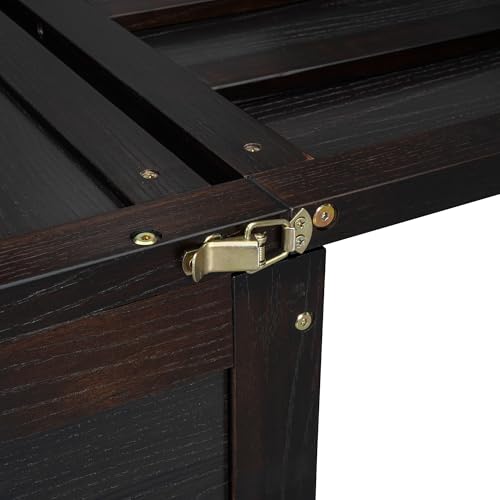 Harper & Bright Designs Queen Size Murphy Bed Cabinet, Solid Pine Wall Bed Chest with USB