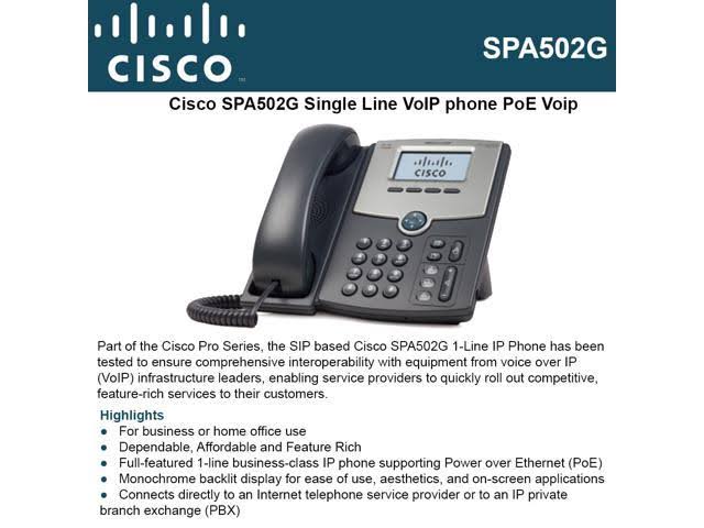 Cisco Spa 502G IP Phone