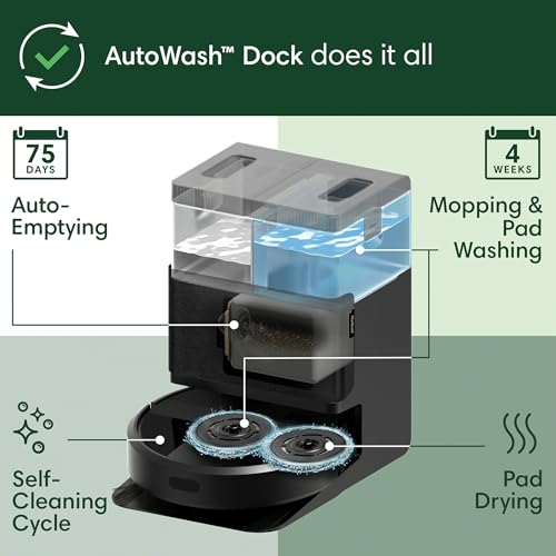 iRobot Roomba Plus 405 (G181) Combo Robot Vacuum & Mop with AutoWash Dock - Amazon Exclusive, Dual Spinning Mop Pads, Self-Empties for 75 Days