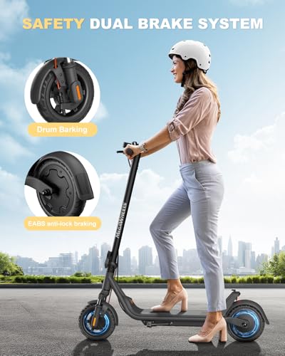 Electric Scooter A1C,Front Suspension Kick Scooter,8.5 Solid Tires,300W Motor,Smart APP Control,15.5MPH, Escooter for Teens Adults UL2272