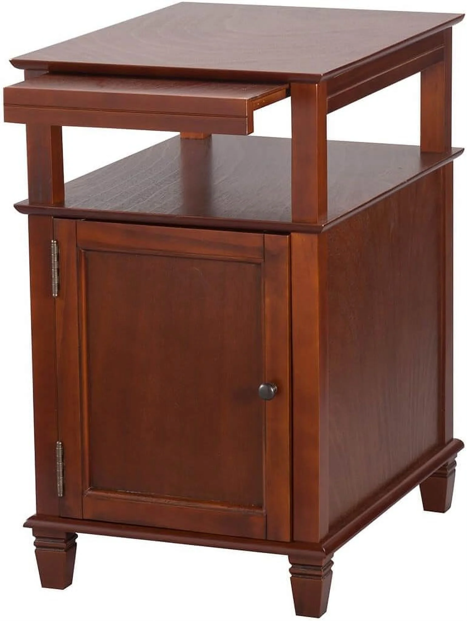 Miles Kimball Appleton Recliner Table With Slide-Out Shelf Mahogany