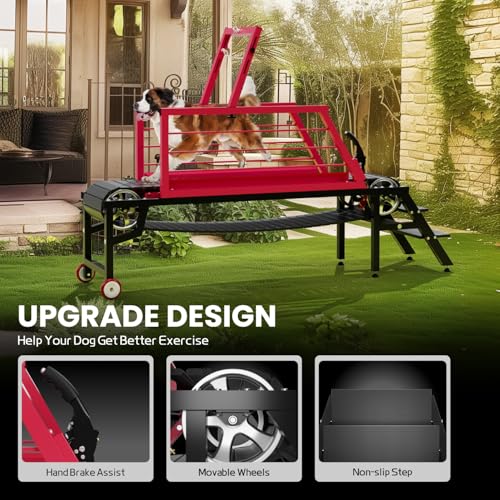 Dog Treadmill for Small to Large Dogs, Adjustable Speed Pet Exercise Machine with Quiet Motor, Supports Up to 300lbs for Weight Loss & Training