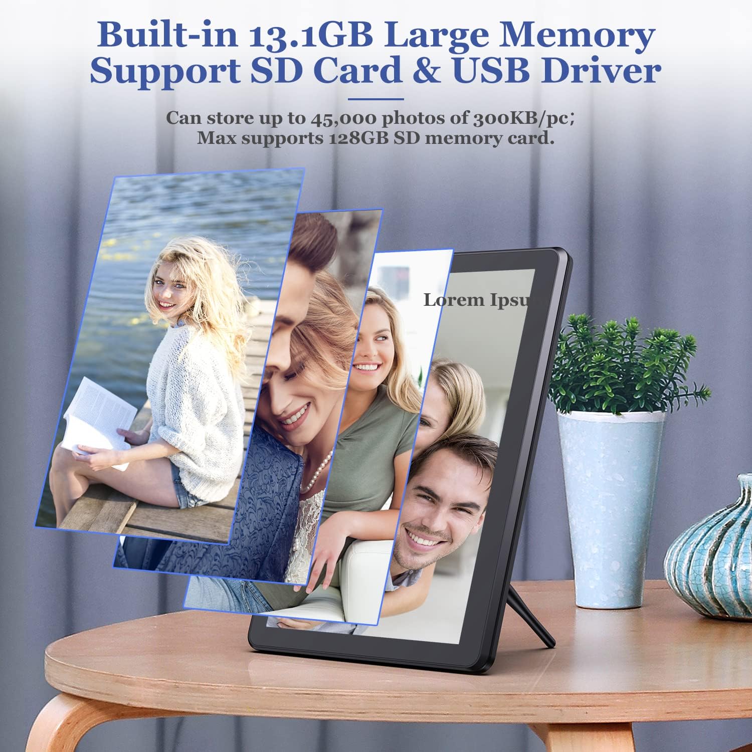Digital Photo Frame with 8.1 Inch 1920x1080 FHD IPS Screen - Hauyince Digital Picture Frames with Remote Control, Slideshow, Picture Preview