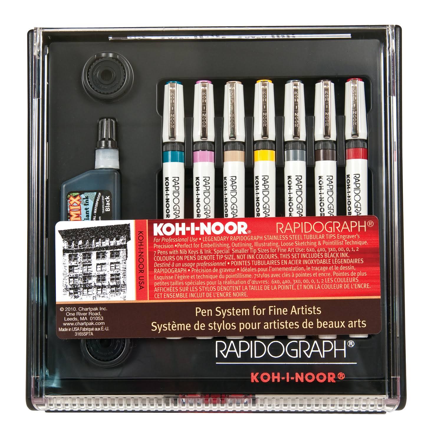 Koh-I-Noor Rapidograph 7-Pen Artist Set