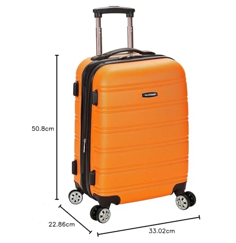 Rockland Melbourne Hardside Expandable Luggage with Spinner Wheels, 2TONENAVY, 2 Piece (20/28)