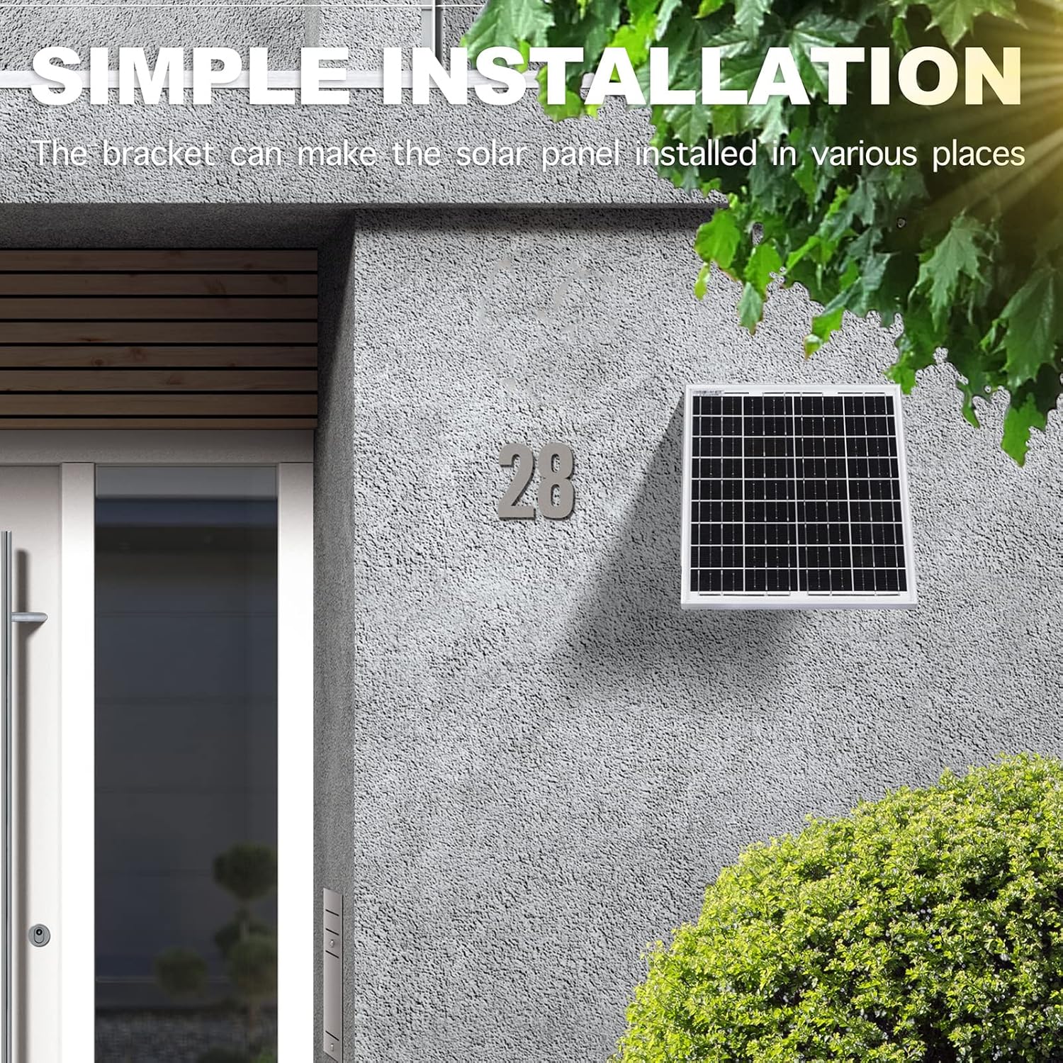 YAARZAR 30 Watt 12V Solar Panel Kit with Adjustable Solar Panels Tilt Mount Brackets and 5A 12V/24V PWM Solar Charge Controller for 12V Battery RV