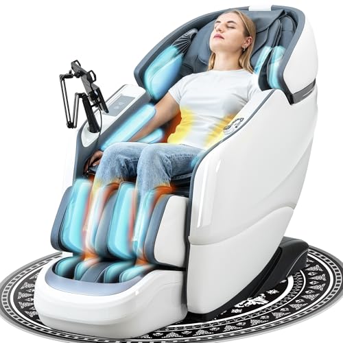 Massage Chair Full Body, 2025 Zero Gravity SL-Track Shiatsu Massage Chairs Recliner with AI Voice, LED Backlight Remote Control, Waist & Calf Heating