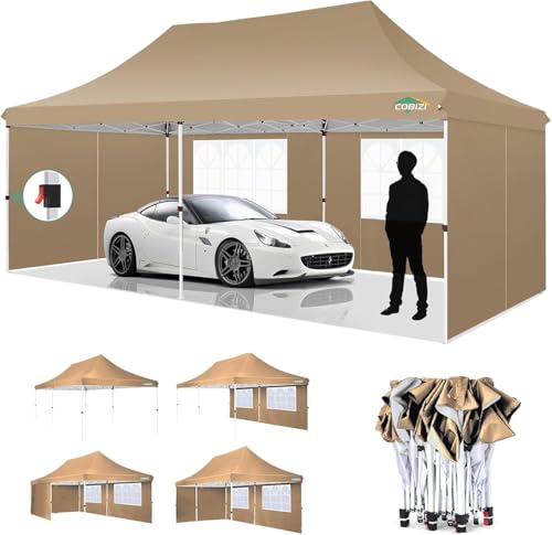 10x10 Pop Up Canopy Tent with 4 Sidewalls and Mesh Windows 2.0
