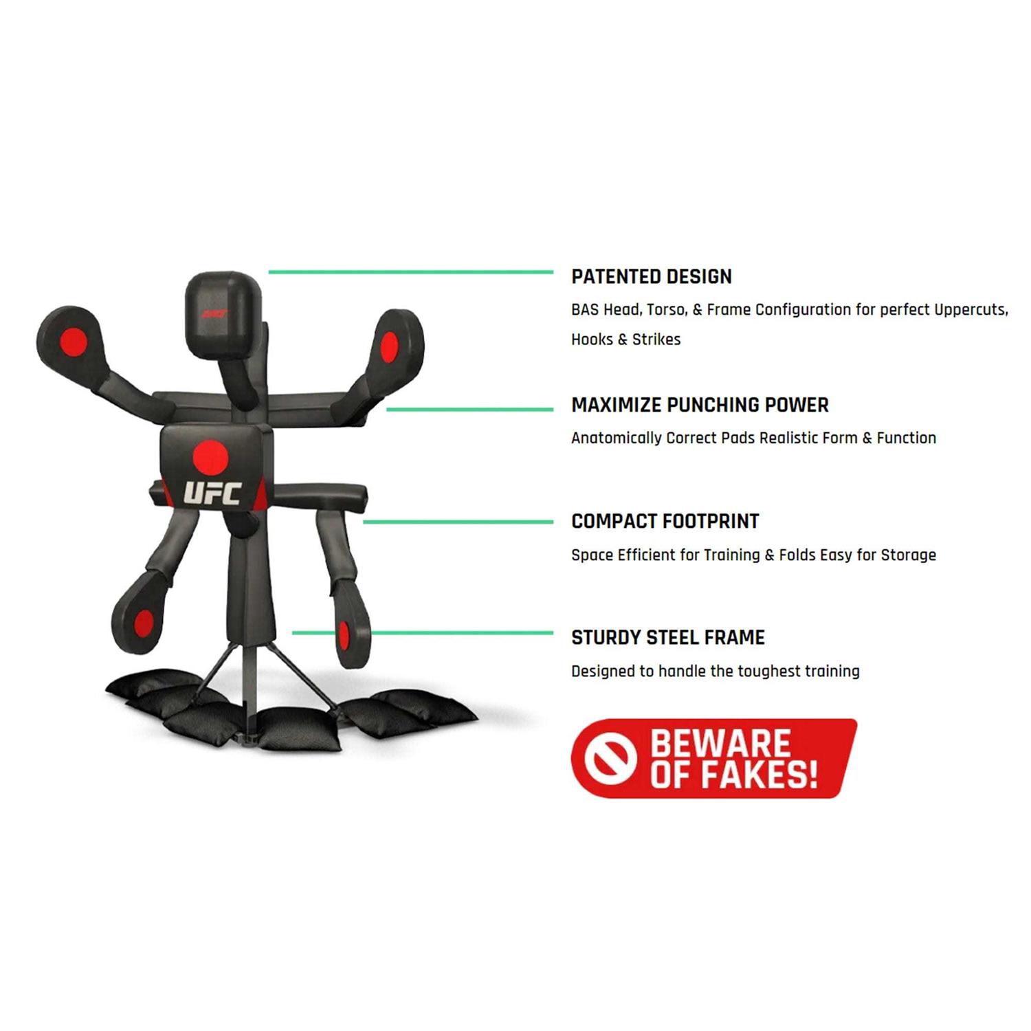 Ufc BAS Mixed Body Action System X2 Model with Punching &amp; Kicking Pads - Sports Supplies Online Store