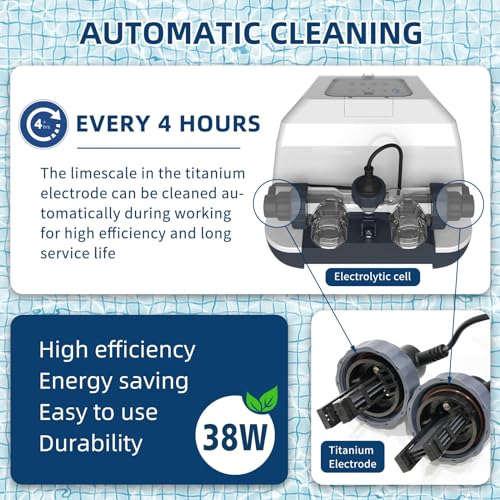 BlueBay Saltwater chlorinator System Compatible with Above Ground Swimming Pools