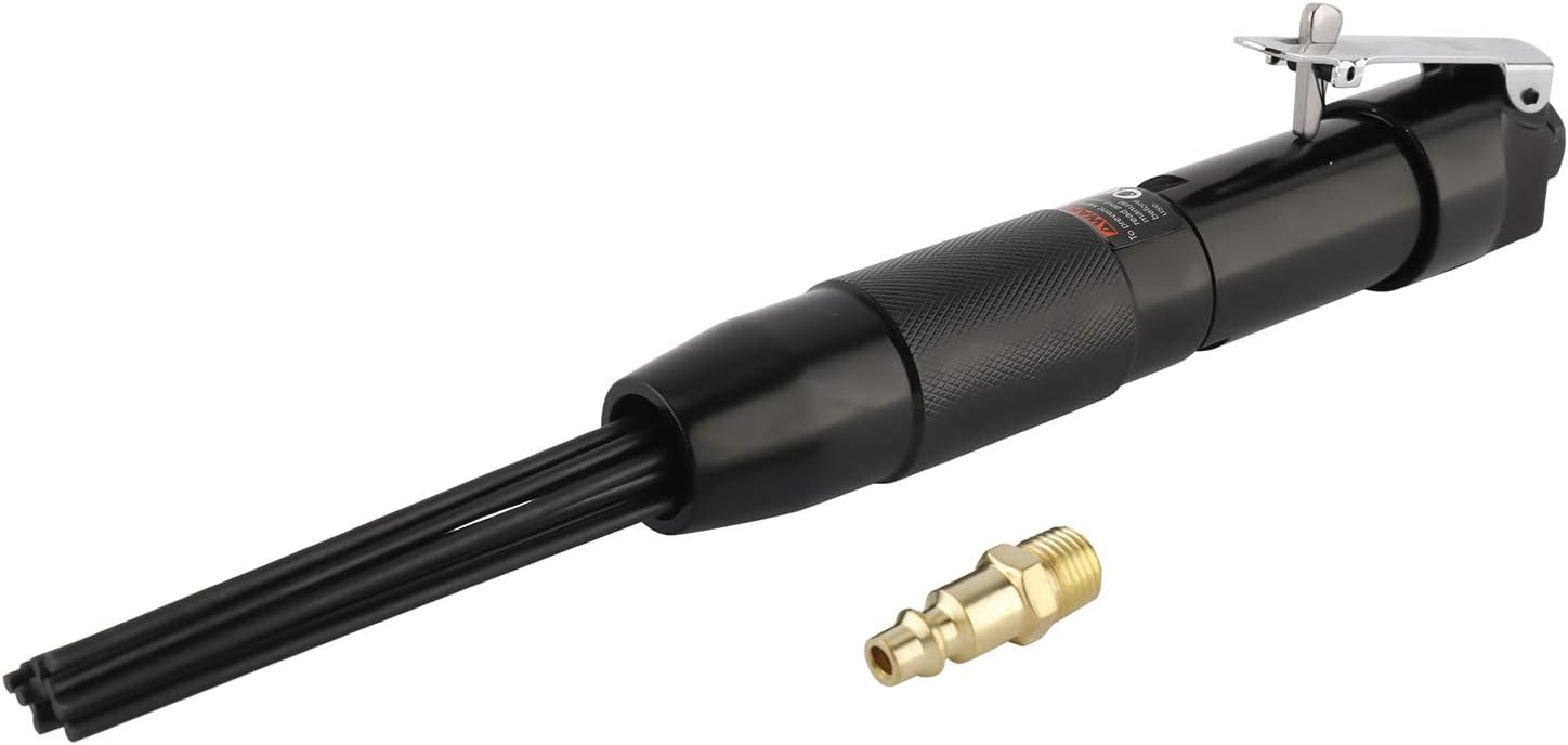 BTSHUB Compact Air Needle Scaler Air Powered Pneumatic Rust Paint Weld Removal Tool