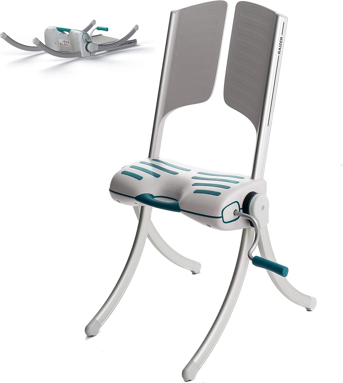 Raizer Lay Flat Patient Lift Device for Home, Elderly, Lift Chair for Seniors, Lift Assist Seat, Portable Lift Aid - Made in Europe