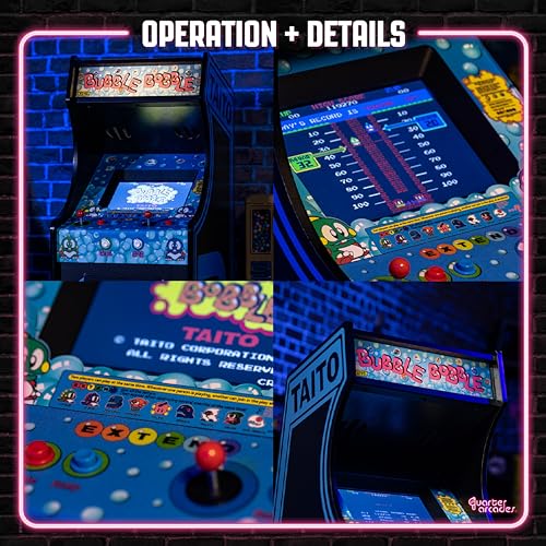 Numskull Quarter Arcades Teenage Mutant Ninja Turtles Collector's Edition Mini Arcade - 1/4 Scale Authentic Wooden Replica, Original ROM