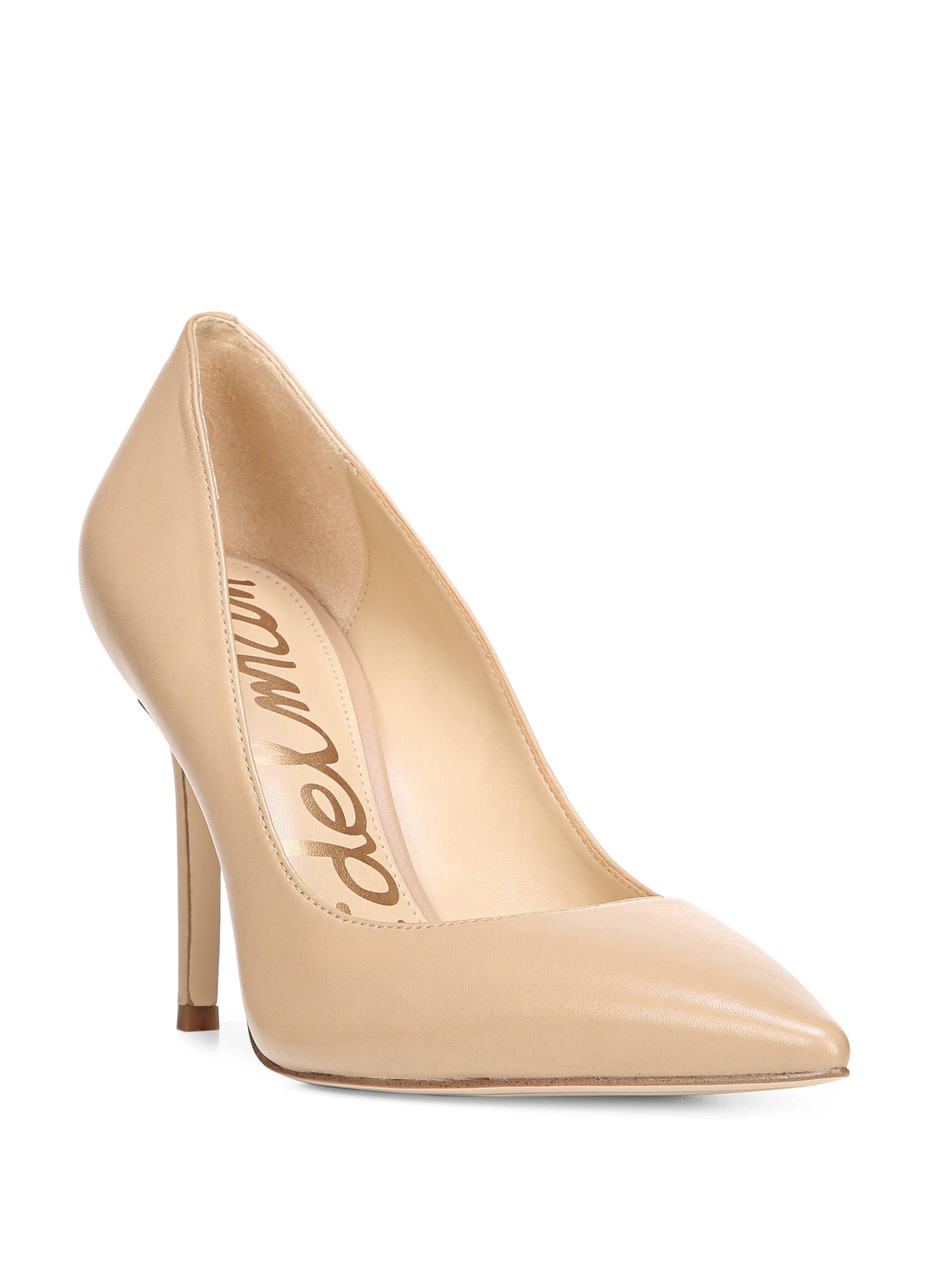 Sam Edelman Hazel Leather Pumps - Nude 9.5