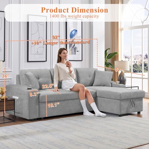 Reversible Sectional Sofa Couch