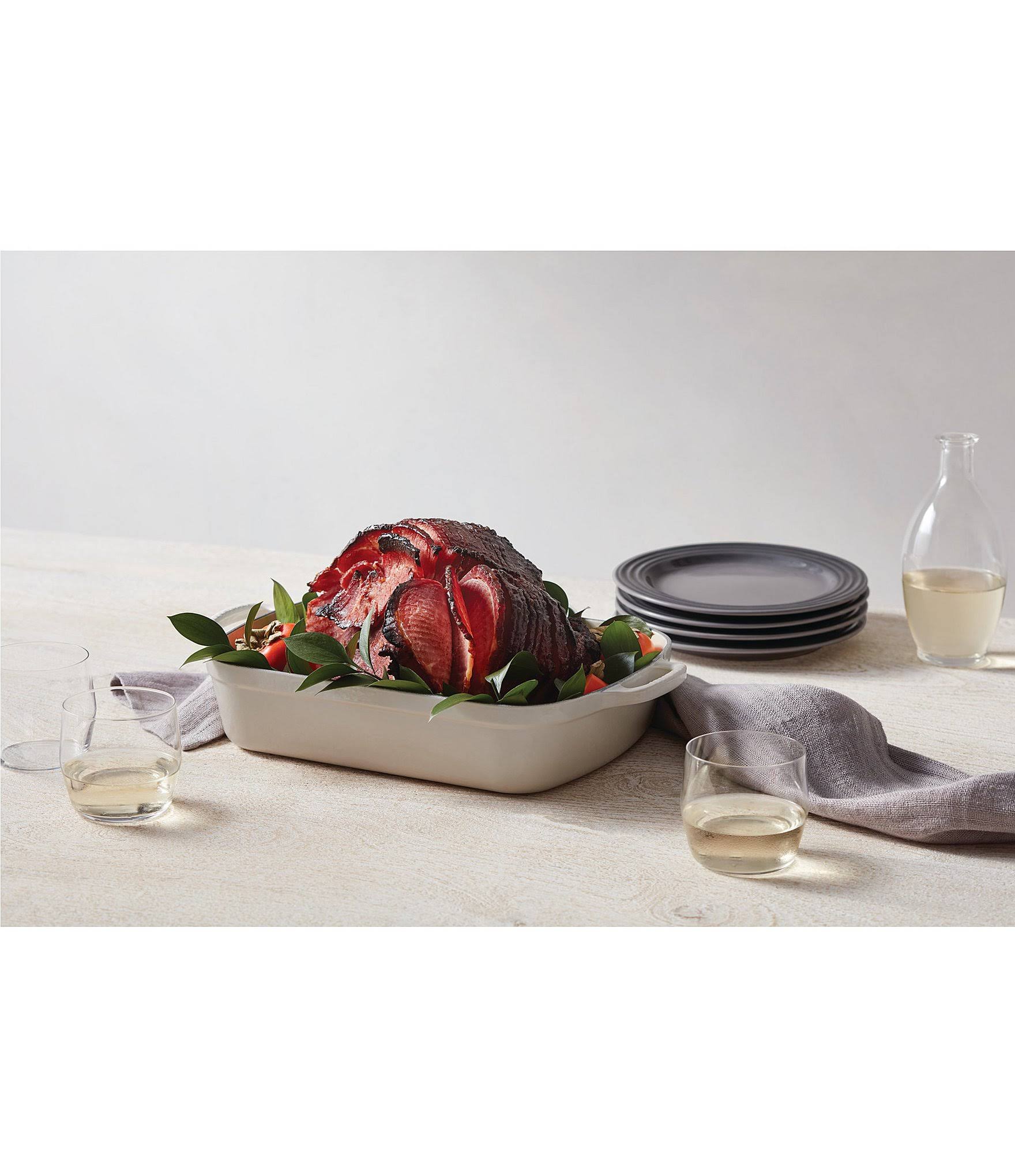 Le Creuset Signature 5.25-Quart Cast Iron Rectangular Roaster - Oyster