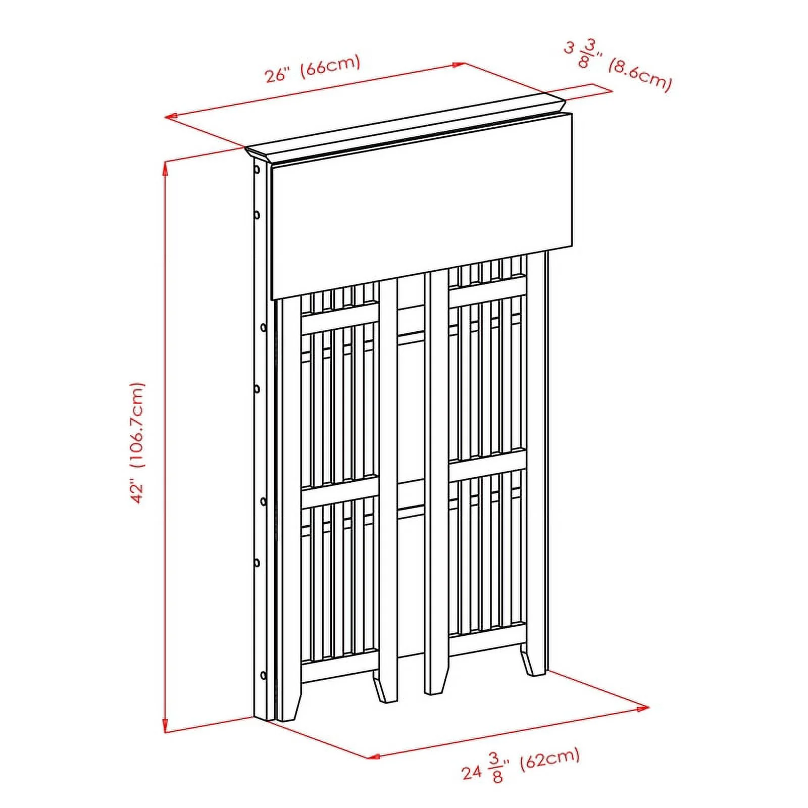 Bowery Hill 4-Tier Transitional Wood Folding Bookcase in Natural