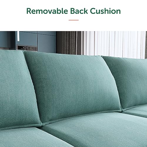 HONBAY Modular Sectional Sofa U Shaped Sectional Modular Sofa with Storage Convertible Sectional Couch for Living Room, Grey