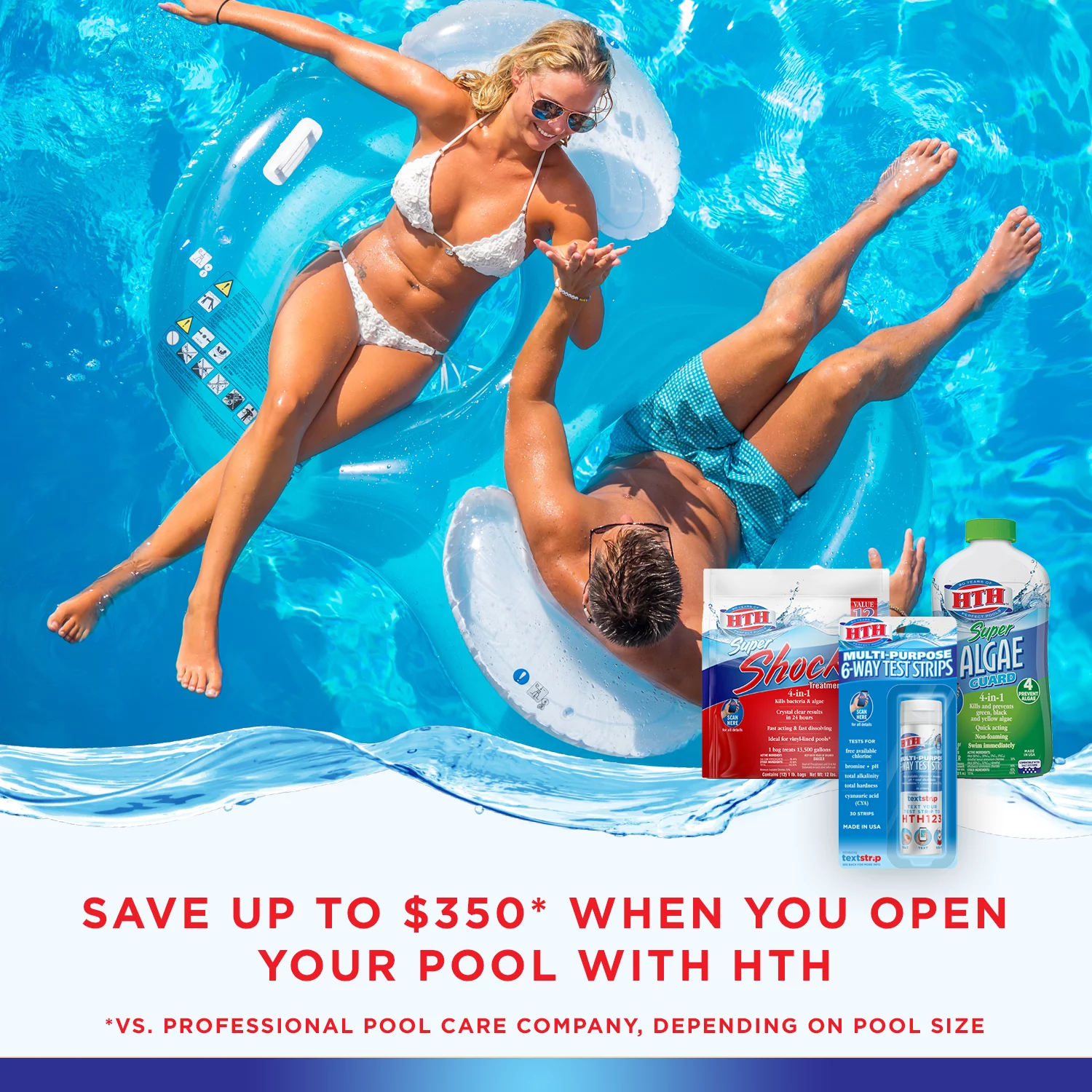 HTH Super 3 Inch Chlorine Tablets for Pool, Pool Chemicals, 25 lbs