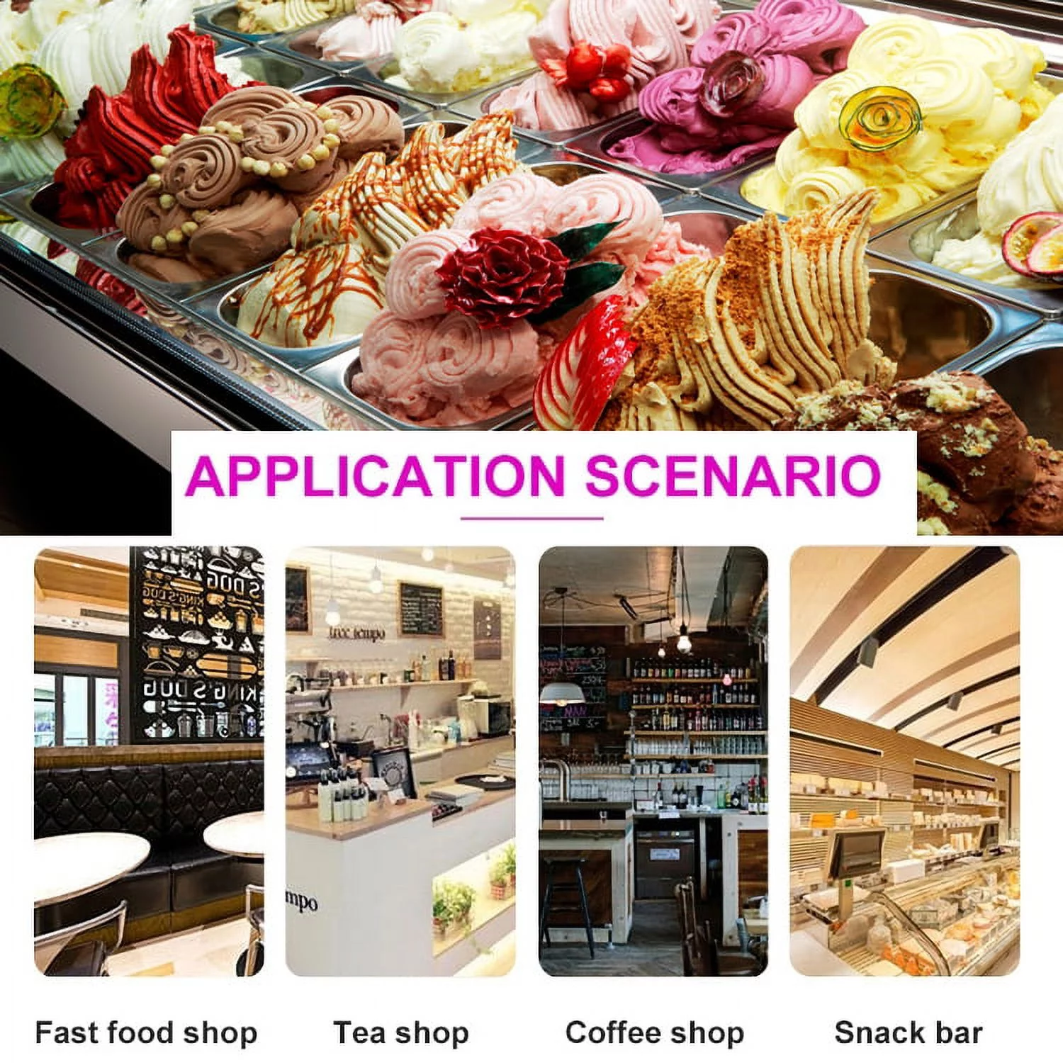 Kolice ETL Commercial Fruit Hard Ice Cream Machine, Gelato Ice Cream Machine,Batch Freezer,Italian Ice Machine