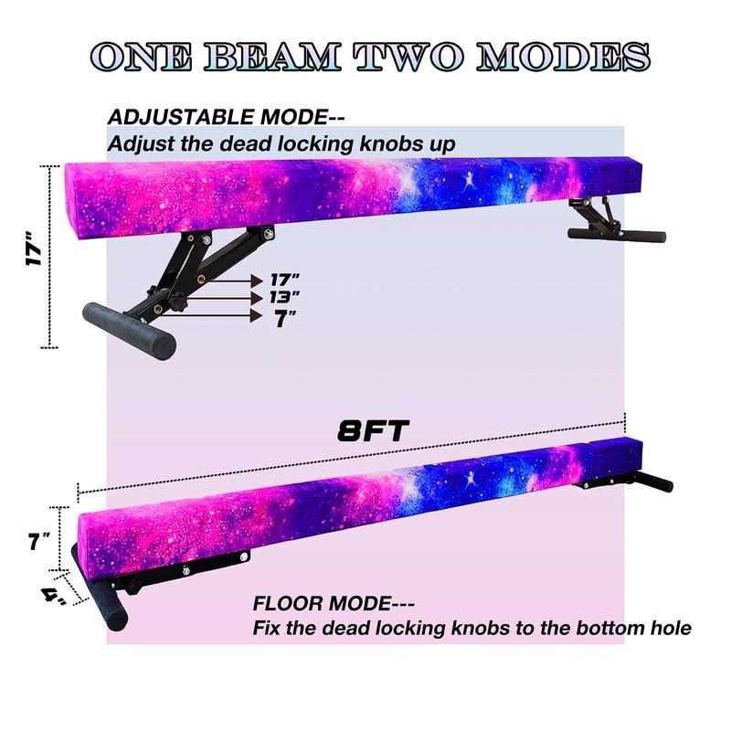 FC FUNCHEER Adjustable balane Beam for Kids 8FT Gymnastics Beam - Sports Supplies Online Store