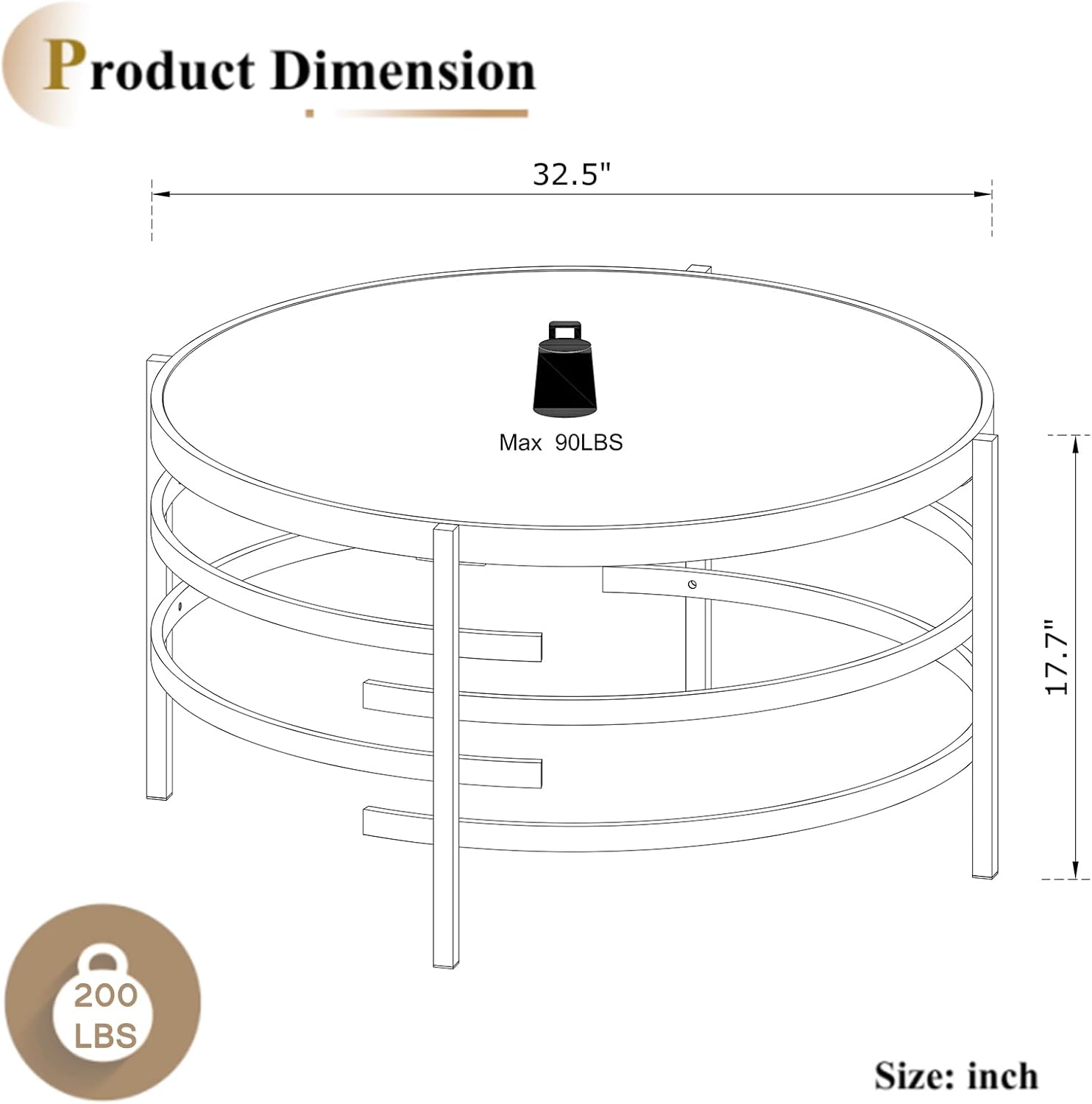 Goujxcy Modern Round Coffee Table, Elegant Coffee Table with Faux Marble Sintered Stone & Irregular Silver Metal Frame