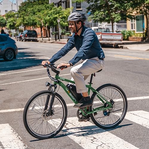 Jasion EB5 Electric Bike for Adults with Peak 500W Brushless Motor, 40Miles 20MPH Commuting Electric Mountain Bike with 360Wh Removable Battery