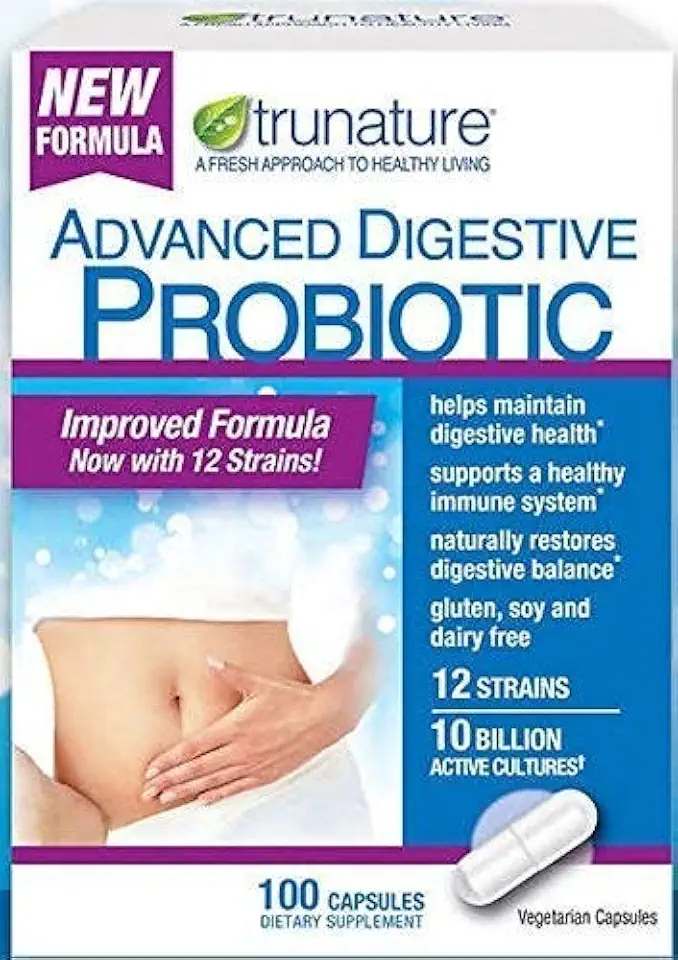 trunature Advanced Digestive Probiotic, 100 Capsules (2 Pack) - Kansas Nuitrition - HNZSDS