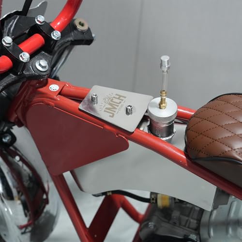 JMCHSTORE Stainless Steel Mini Bike Gas Fuel Tank for Montser Mega moto MMB80 105cc, for Coleman RB100 Realtree RT100