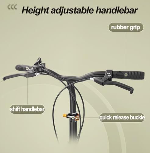 LSQXSS 20inch Folding Bicycles for Traveling Hanging Out,7-speeds Hybrid Bikes,Commuter Bike with Shock Absorber Spring,Integrated Three-Knife Wheel