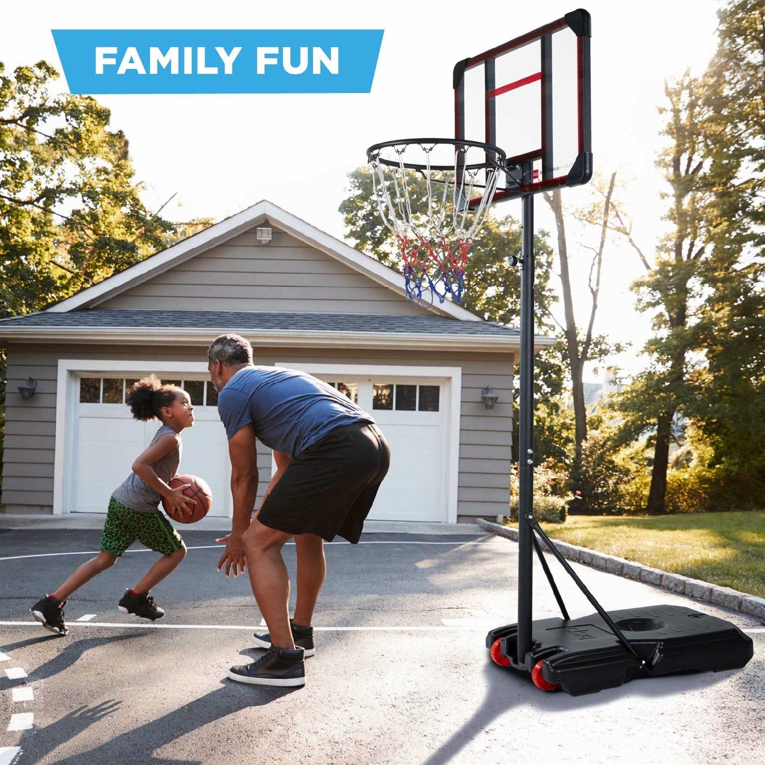 Best Choice Products Kids Height-Adjustable Basketball Hoop System Portable Game w/ 2 Wheels - Sports Supplies Online Store