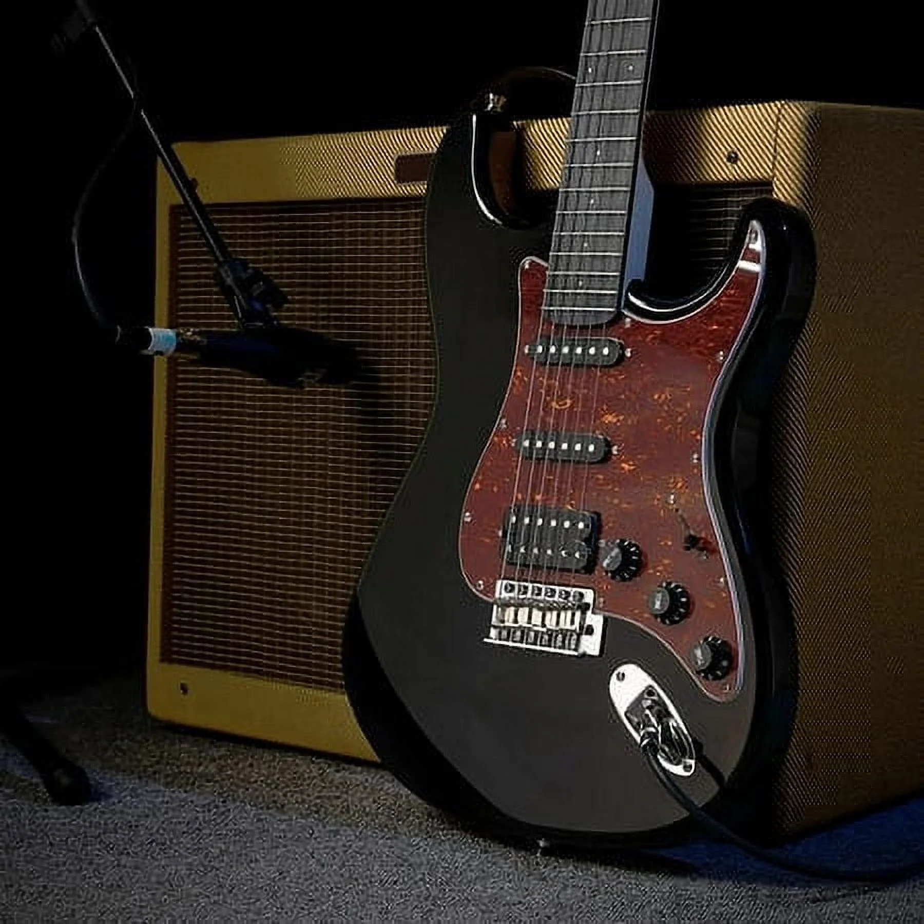 Donner 39 Inch Electric Guitar, Designer Series DST-200 Stylish Solid Body Guitar for Beginner Intermediate & Pro Players, Single Coil Split System
