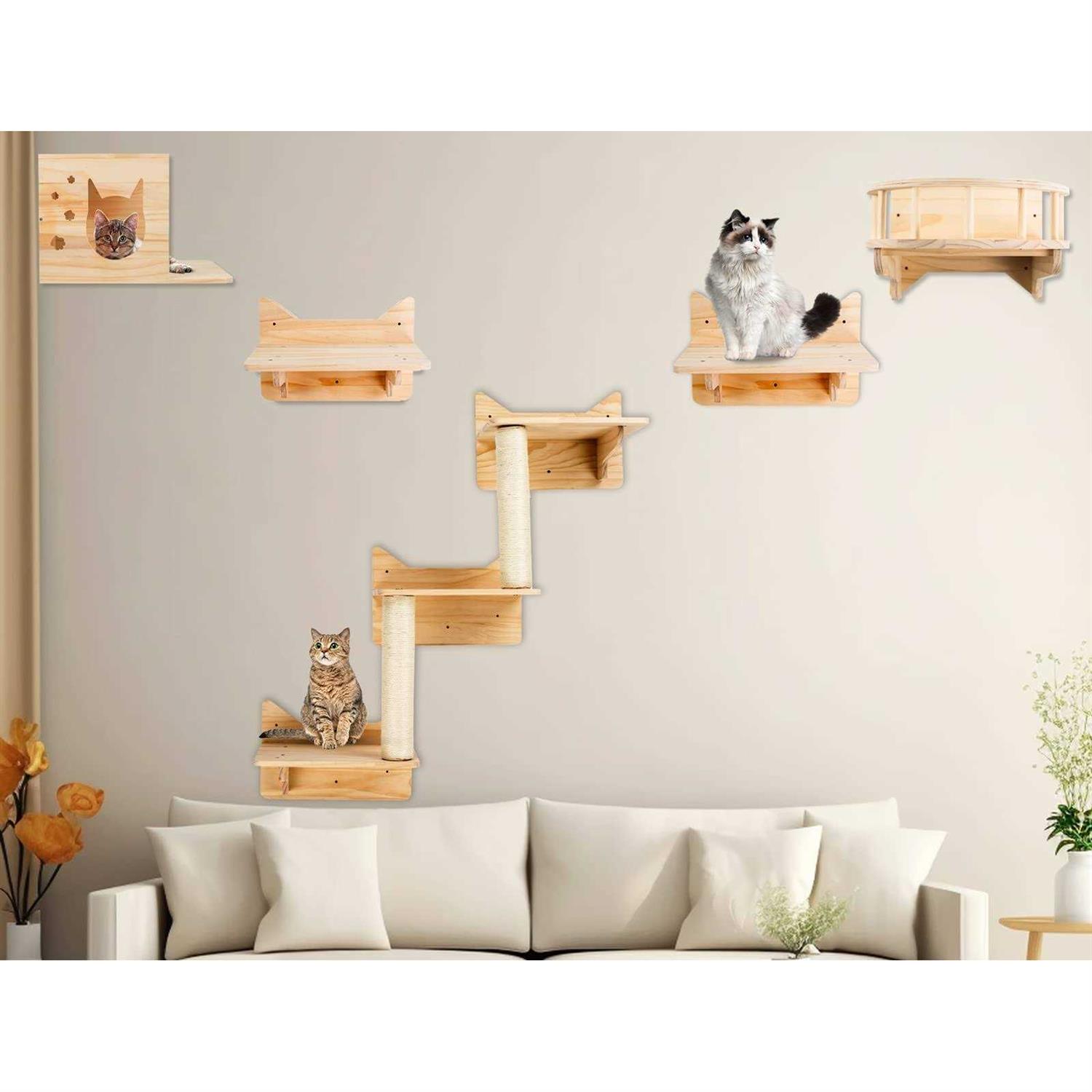 NOVGOBHOT Cat Wall Shelves, Furniture Set, Shelves and Perches for Wall - Pet Supplies online store