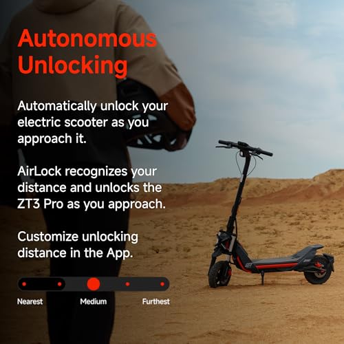 Segway ZT3 Pro Electric Scooter, Up to 24.9 MPH, 43.5-Mile Range, Dual Suspension, Flash Charge, 1600W Peak Motor