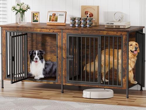 EasyCom 39.96" XL Wooden Large Dog Crate Furniture for Medium and Large Breed