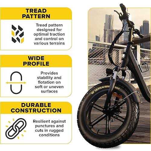 ULTRAVERSE 20x4 E-Bike Fat Tire Robust, High-Performance 20inch Fat Tire for MTB and Ebikes - Sports Supplies Online Store
