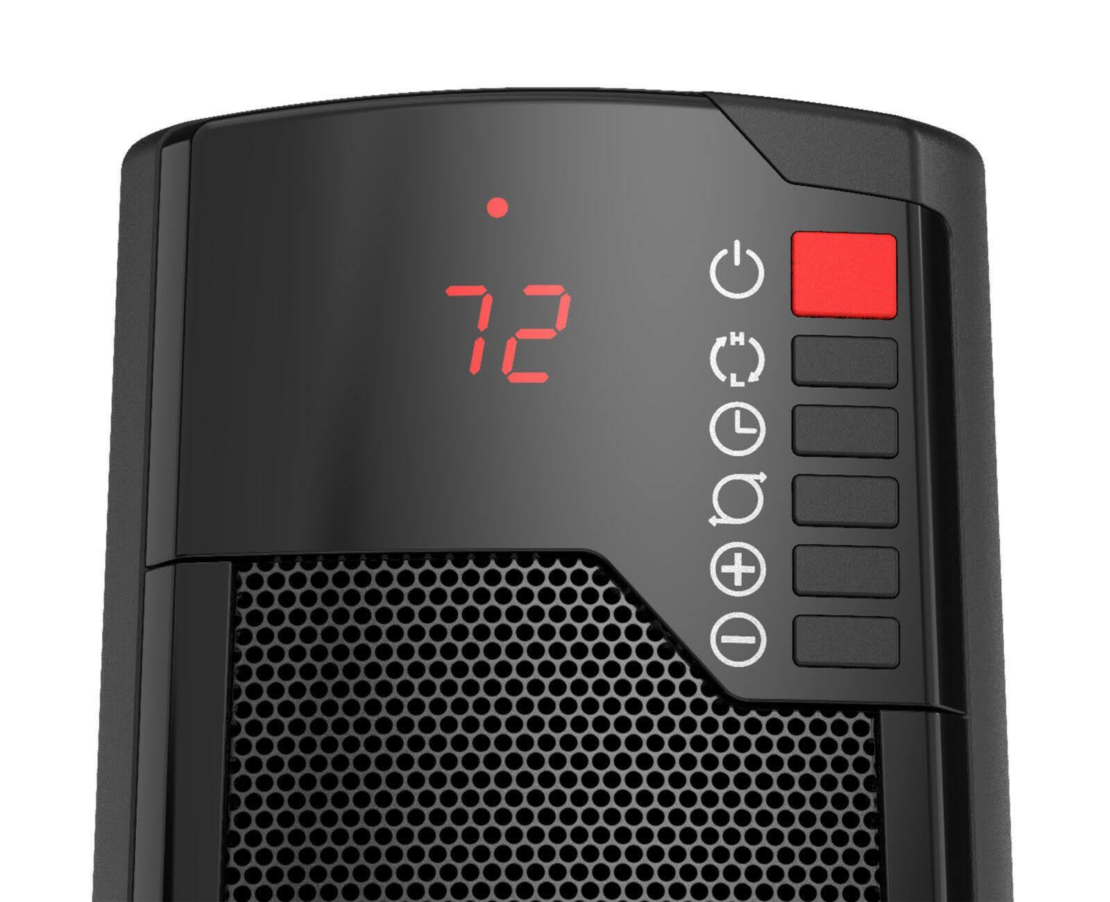 Lasko 1500W Ceramic Tower Space Heater with Remote, Black ct22835
